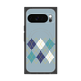 プレミアムスクエアケース with Pixelsnap［ Nordic Argyle - Blue ］