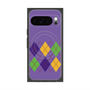 プレミアムスクエアケース with Pixelsnap［ Nordic Argyle - Purple ］