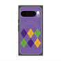 プレミアムスクエアケース with Pixelsnap［ Nordic Argyle - Purple ］
