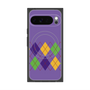 プレミアムスクエアケース with Pixelsnap［ Nordic Argyle - Purple ］