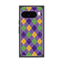 プレミアムスクエアケース with Pixelsnap［ Argyle - Purple ］