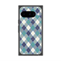 プレミアムスクエアケース with Pixelsnap［ Argyle - Blue ］