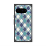 プレミアムスクエアケース with Pixelsnap［ Argyle - Blue ］