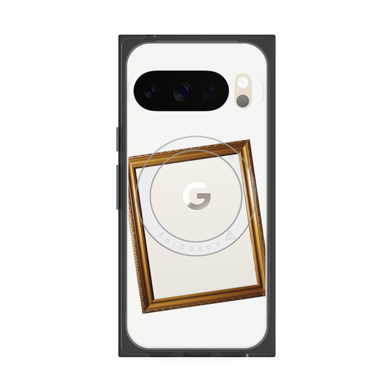 プレミアムスクエアケース with Pixelsnap［ Photo Frame - White ］
