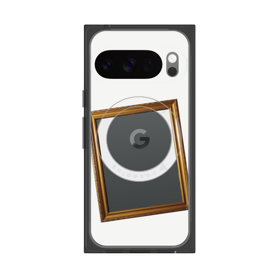 プレミアムスクエアケース with Pixelsnap［ Photo Frame - White ］