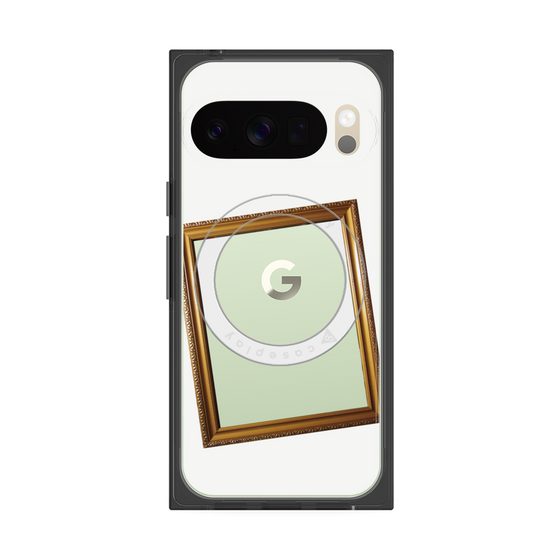 プレミアムスクエアケース with Pixelsnap［ Photo Frame - White ］