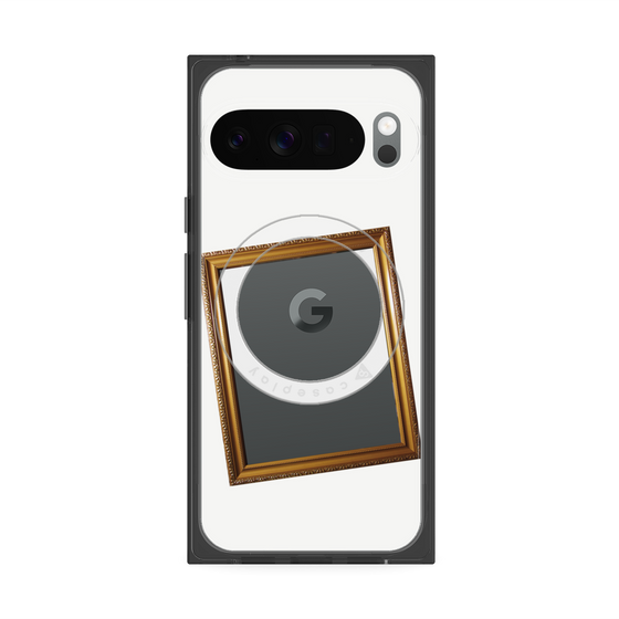 プレミアムスクエアケース with Pixelsnap［ Photo Frame - White ］