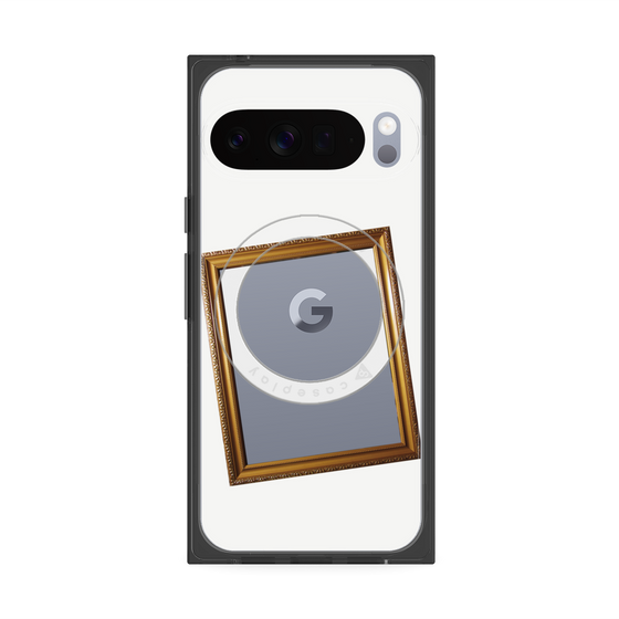 プレミアムスクエアケース with Pixelsnap［ Photo Frame - White ］