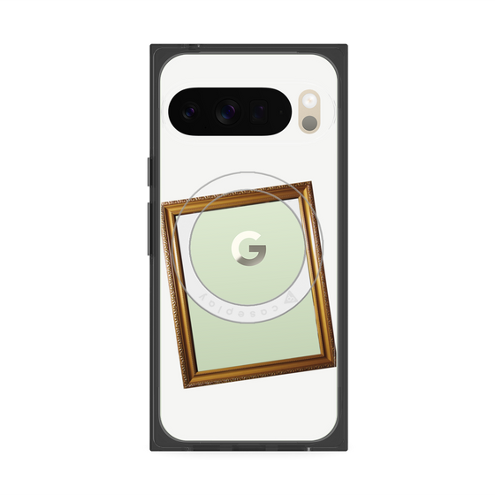 プレミアムスクエアケース with Pixelsnap［ Photo Frame - White ］