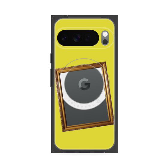 プレミアムスクエアケース with Pixelsnap［ Photo Frame - Yellow ］
