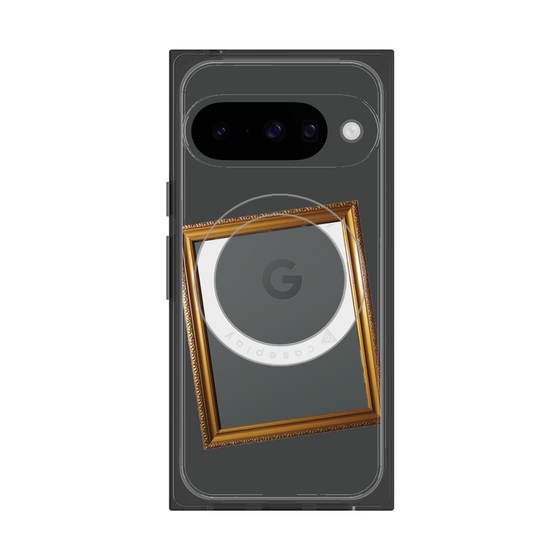 プレミアムスクエアケース with Pixelsnap［ Photo Frame - Gray ］