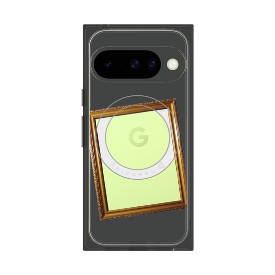 プレミアムスクエアケース with Pixelsnap［ Photo Frame - Gray ］