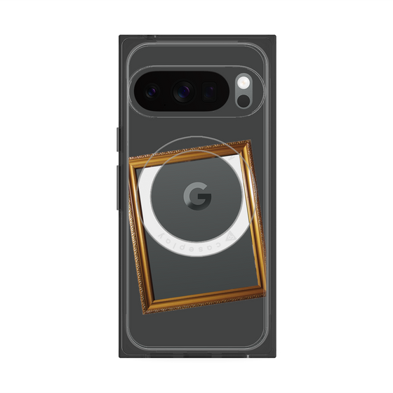 プレミアムスクエアケース with Pixelsnap［ Photo Frame - Gray ］