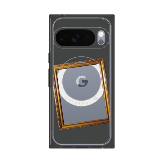プレミアムスクエアケース with Pixelsnap［ Photo Frame - Gray ］
