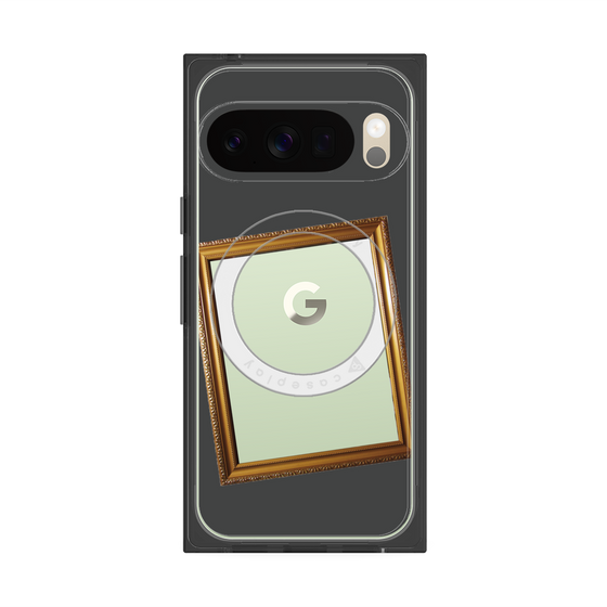 プレミアムスクエアケース with Pixelsnap［ Photo Frame - Gray ］