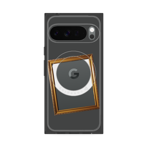 プレミアムスクエアケース with Pixelsnap［ Photo Frame - Gray ］
