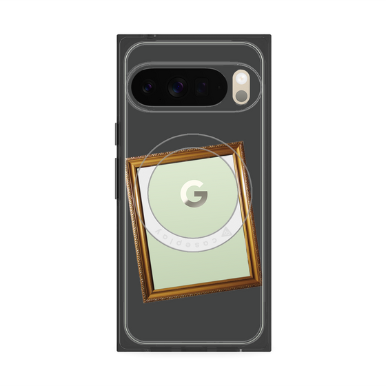 プレミアムスクエアケース with Pixelsnap［ Photo Frame - Gray ］