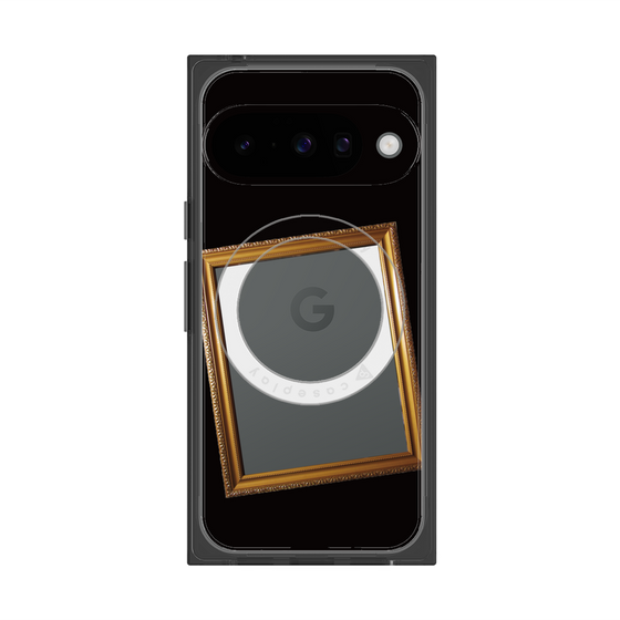 プレミアムスクエアケース with Pixelsnap［ Photo Frame - Black ］