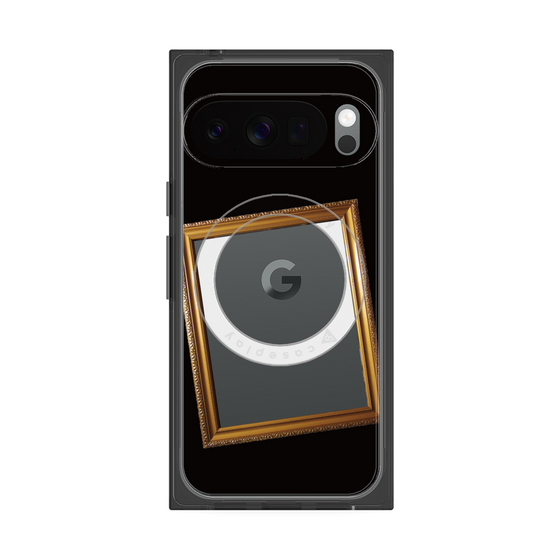プレミアムスクエアケース with Pixelsnap［ Photo Frame - Black ］