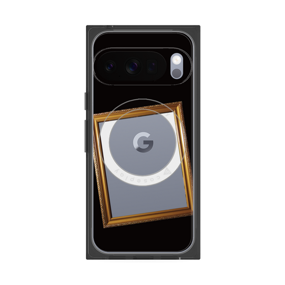 プレミアムスクエアケース with Pixelsnap［ Photo Frame - Black ］