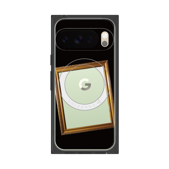プレミアムスクエアケース with Pixelsnap［ Photo Frame - Black ］