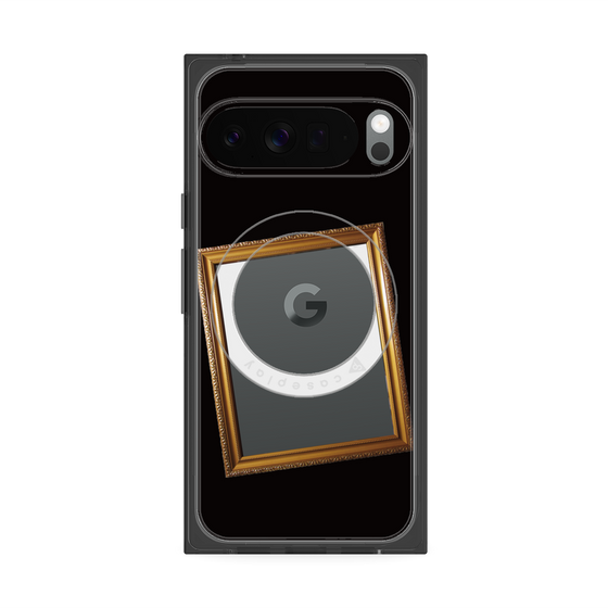 プレミアムスクエアケース with Pixelsnap［ Photo Frame - Black ］