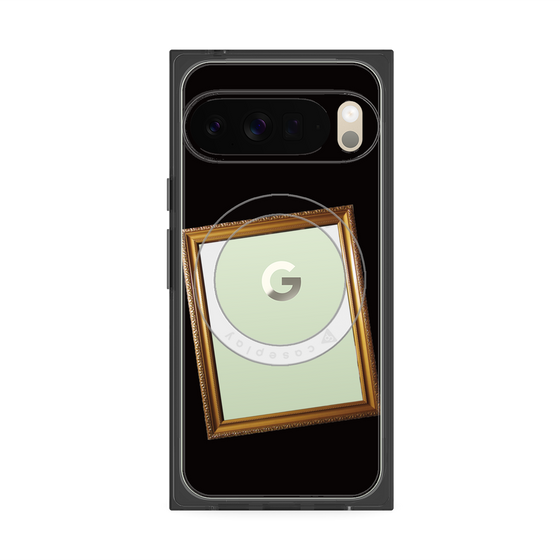 プレミアムスクエアケース with Pixelsnap［ Photo Frame - Black ］