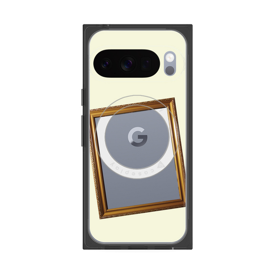 プレミアムスクエアケース with Pixelsnap［ Photo Frame - Ivory ］