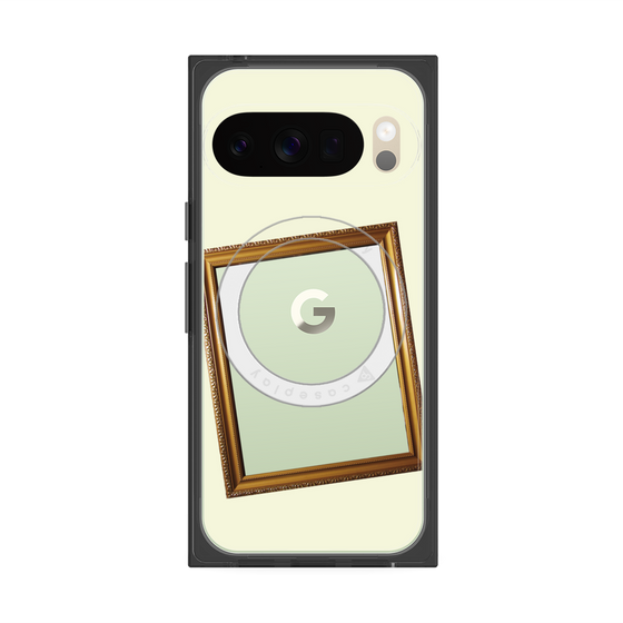 プレミアムスクエアケース with Pixelsnap［ Photo Frame - Ivory ］