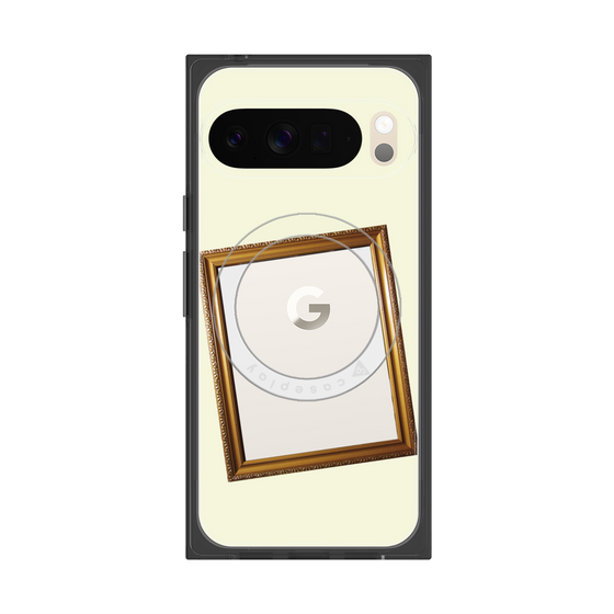 プレミアムスクエアケース with Pixelsnap［ Photo Frame - Ivory ］