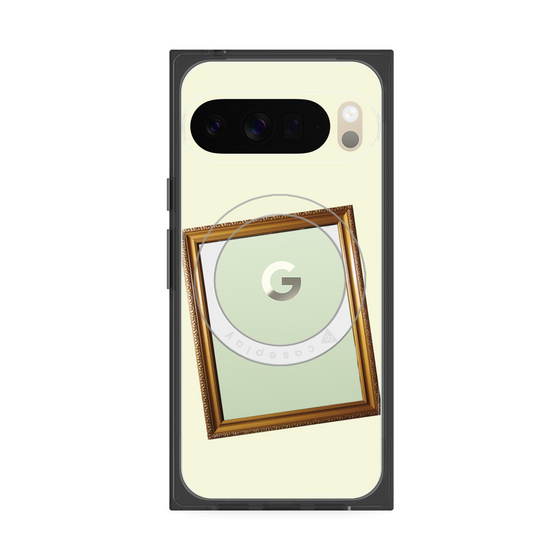 プレミアムスクエアケース with Pixelsnap［ Photo Frame - Ivory ］