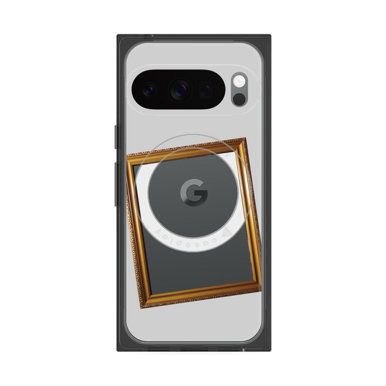 プレミアムスクエアケース with Pixelsnap［ Photo Frame - Light Gray ］