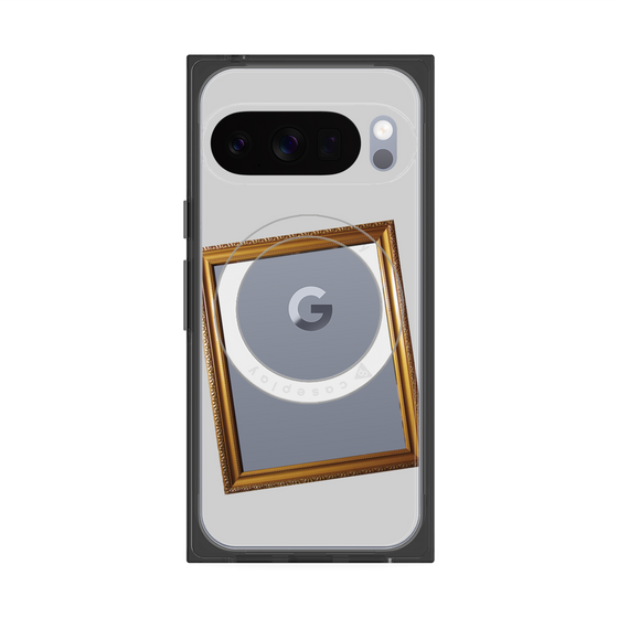 プレミアムスクエアケース with Pixelsnap［ Photo Frame - Light Gray ］