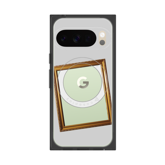 プレミアムスクエアケース with Pixelsnap［ Photo Frame - Light Gray ］