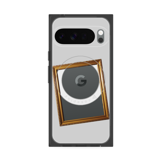 プレミアムスクエアケース with Pixelsnap［ Photo Frame - Light Gray ］