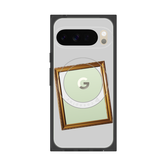 プレミアムスクエアケース with Pixelsnap［ Photo Frame - Light Gray ］