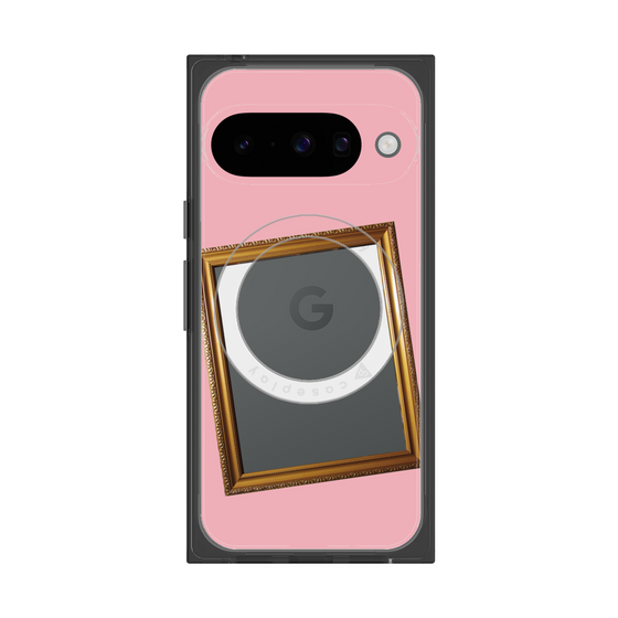 プレミアムスクエアケース with Pixelsnap［ Photo Frame - Pink ］