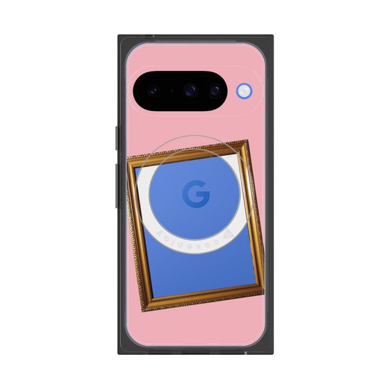 プレミアムスクエアケース with Pixelsnap［ Photo Frame - Pink ］