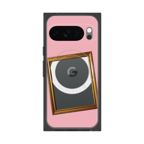 プレミアムスクエアケース with Pixelsnap［ Photo Frame - Pink ］