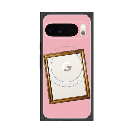 プレミアムスクエアケース with Pixelsnap［ Photo Frame - Pink ］