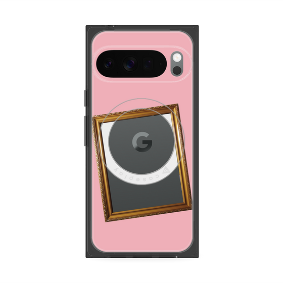 プレミアムスクエアケース with Pixelsnap［ Photo Frame - Pink ］