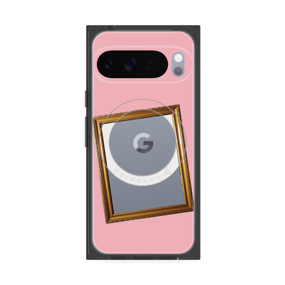 プレミアムスクエアケース with Pixelsnap［ Photo Frame - Pink ］