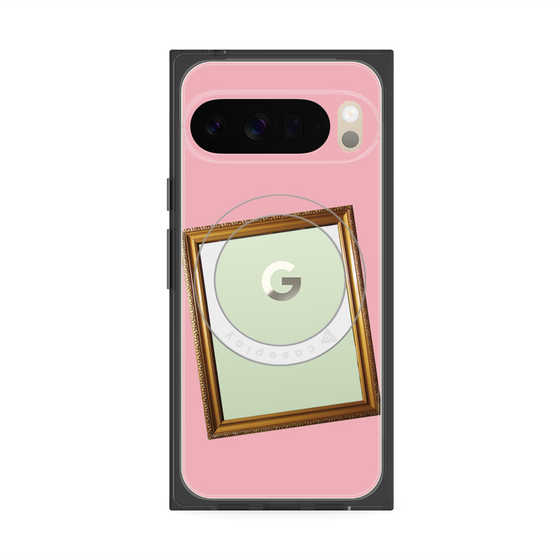 プレミアムスクエアケース with Pixelsnap［ Photo Frame - Pink ］