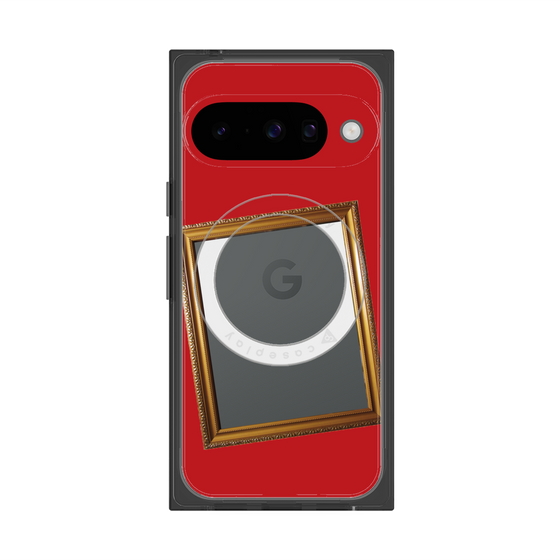 プレミアムスクエアケース with Pixelsnap［ Photo Frame - Red ］