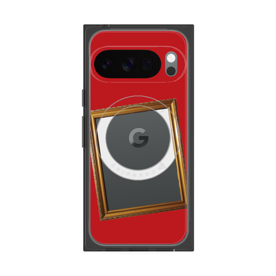 プレミアムスクエアケース with Pixelsnap［ Photo Frame - Red ］