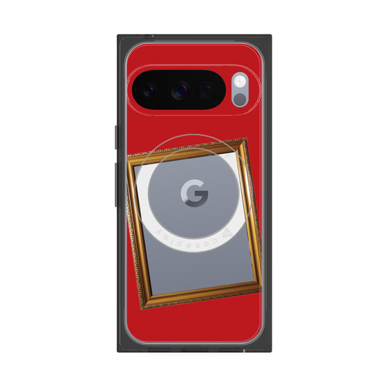 プレミアムスクエアケース with Pixelsnap［ Photo Frame - Red ］