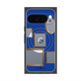 プレミアムスクエアケース with Pixelsnap［ Photo Frames - Blue ］