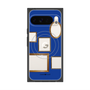 プレミアムスクエアケース with Pixelsnap［ Photo Frames - Blue ］