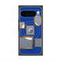 プレミアムスクエアケース with Pixelsnap［ Photo Frames - Blue ］