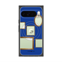 プレミアムスクエアケース with Pixelsnap［ Photo Frames - Blue ］
